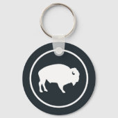 Weißes Büffel im Freien Schlüsselkette Schlüsselanhänger (Vorderseite)
