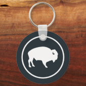Weißes Büffel im Freien Schlüsselkette Schlüsselanhänger (Vorderseite)