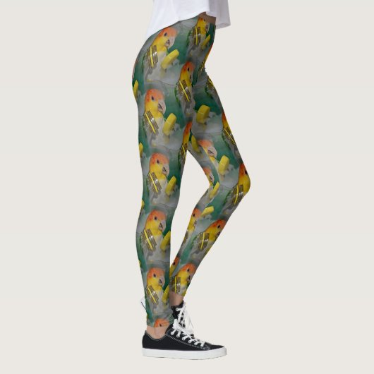 Weißes Bündchen Leggings (Rechts)