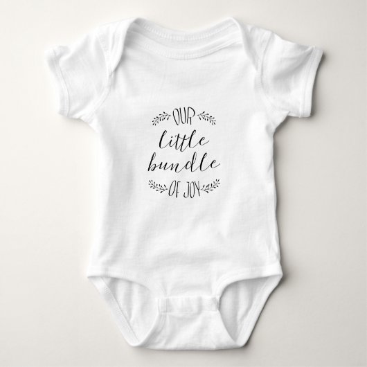 weißes Bündel des Babybodysuits Freude Baby Strampler (Vorderseite)