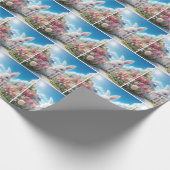Weißes Bunny im Frühlingshafen Geschenkpapier (Ecke)