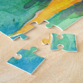 Weißes Bunny Rabbit Carrots Kinder Puzzle (Seite)