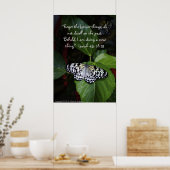 Weißes Butterfly-Poster Poster (Küche)