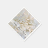 Weißes Carnation-Floral-Brautparty Serviette (Ecke)