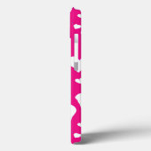 Weißes Chalk Herz auf Fuchsia Pink Case-Mate iPhone Hülle (Rückseite / Links)