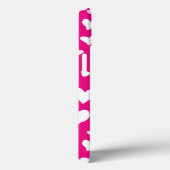 Weißes Chalk Herz auf Fuchsia Pink Case-Mate iPhone Hülle (Rückseite / Rechts)