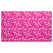 Weißes Chalk Herz auf Fuchsia Pink Stoff (Yard (91,4 cm))