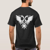 Weißes Chaos Kontur des Hexagram T-Shirt (Rückseite)