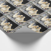 Weißes Cheeked Gibbon-Packpapier Geschenkpapier (Ecke)