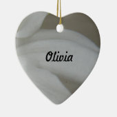 Weißes Chrysanthemum Keramikornament (Rechts)