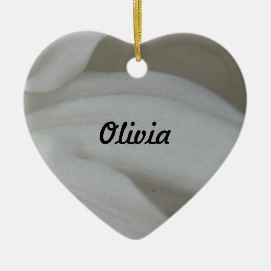 Weißes Chrysanthemum Keramikornament (Vorne)