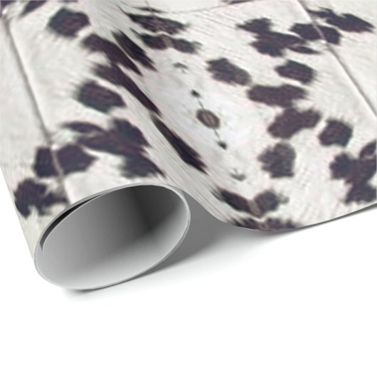 Weißes Cowhide-Patchwork Druckpapier Geschenkpapier (Rolleneckpunkt)