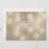 Weißes Cream Glow Elegant Bokeh Lights Verlobung Einladung (Vorderseite)