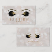 Weißes Cremefarben Makeup Eyelashes Schönheitscrem Visitenkarte (Vorne/Hinten)