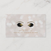 Weißes Cremefarben Makeup Eyelashes Schönheitscrem Visitenkarte (Rückseite)