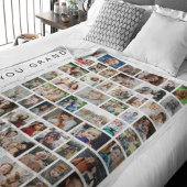 Weißes Custom 54 FotoCollage Fleecedecke