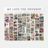 Weißes Custom 54 FotoCollage Fleecedecke (Vorderseite (Horizontal))