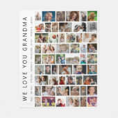 Weißes Custom 54 FotoCollage Fleecedecke (Vorderseite)