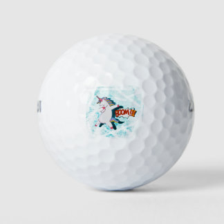 Weißes Dabbing Einschlupf mit boomendem Comic Golfball