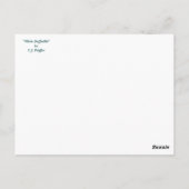 'Weißes Daffodil' Postkarte (Rückseite)