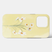 Weißes Daisy-Gelb-Flora-Aquarell Case-Mate iPhone Hülle (Rückseite (Horizontal))