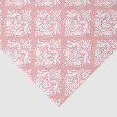 Weißes Damaskus Muster benutzerdefiniert rosa Hint Seidenpapier (Ausschnitt)