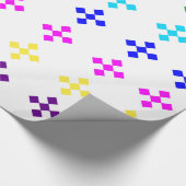 Weißes Damassowappapier Geschenkpapier (Ecke)