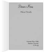 Weißes Damastbrokett Hochzeitsmenü (Innen (Rechts))