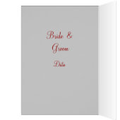 Weißes Damastbrokett Hochzeitsmenü (Innen (Links))