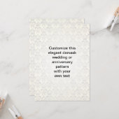 Weißes Damastmuster Karte (Vorderseite/Rückseite Beispiel)