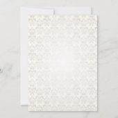 Weißes Damastmuster Karte (Rückseite)