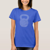 Weißes das Kettlebell der Frauen T-Shirt (Vorderseite)