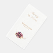 Weißes Delikatessen Elegante Golden Burgund Serviette (Ecke)