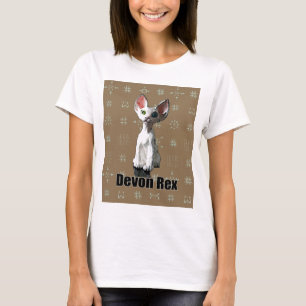Weißes Devon Rex T-Shirt
