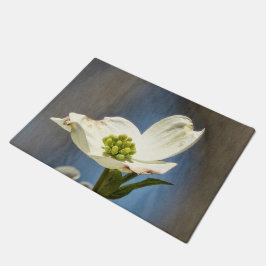 Weißes Dogwood Bloom Fußmatte