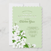 Weißes Dogwood blüht religiöse Einladung (Vorderseite)