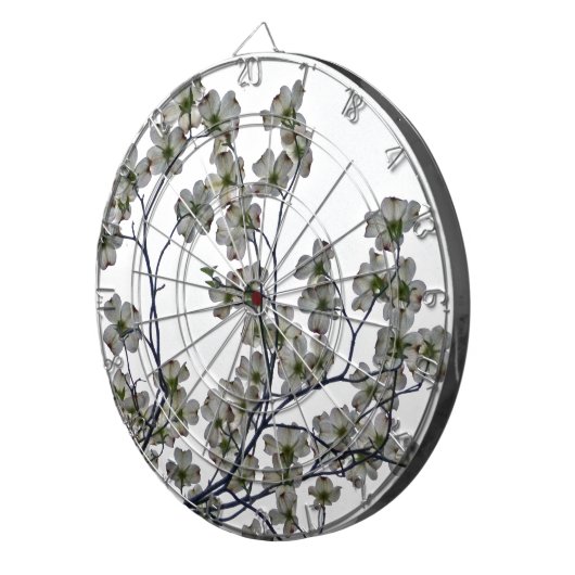 Weißes Dogwood Dartscheibe (Vorderseite rechts)