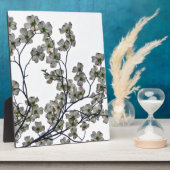 Weißes Dogwood Fotoplatte (Seite)