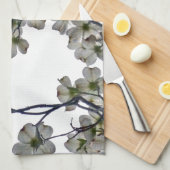 Weißes Dogwood Küchentuch (Viertel Falte)