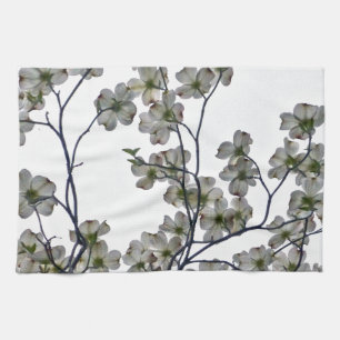 Weißes Dogwood Küchentuch