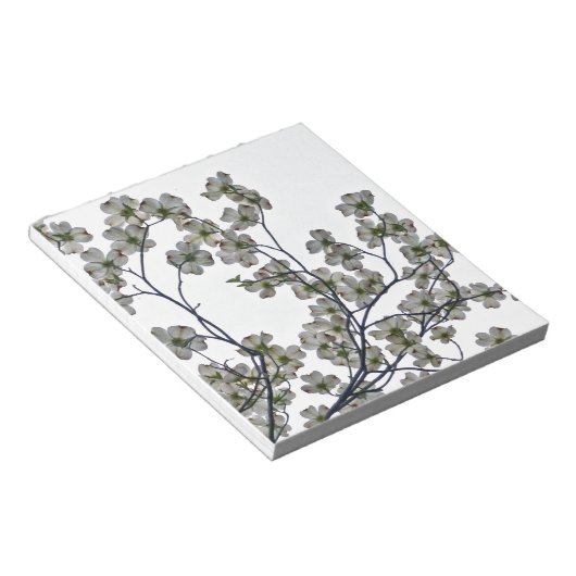 Weißes Dogwood Notizblock (angewinkelt)