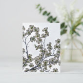 Weißes Dogwood Postkarte (Stehend Vorderseite)
