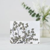 Weißes Dogwood Postkarte (Stehend Vorderseite)