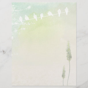 Weißes Doves & Pastell Aquarellpapier