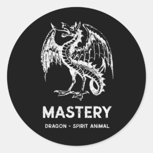 Weißes Drachenmädchen Runder Aufkleber