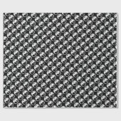 Weißes Drachenpapier, schwarz matt, Umhüllungspapi Geschenkpapier (Flach)