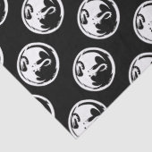 Weißes Dragon Schwarzpapier-Medium Seidenpapier (Detail)