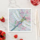 Weißes Dragonfly-Papier Serviette (Beispiel)
