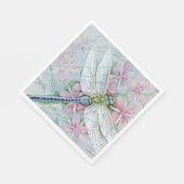 Weißes Dragonfly-Papier Serviette (Ecke)