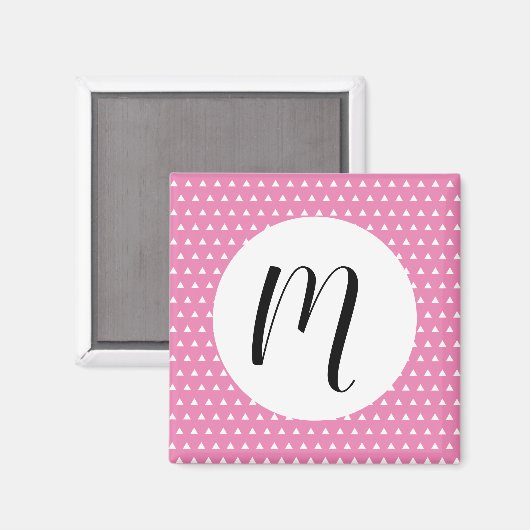 Weißes Dreieck Magnet (Vorderseite/Rückseite)